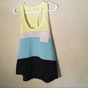 Cotton Candy Striped Tank, Sz M